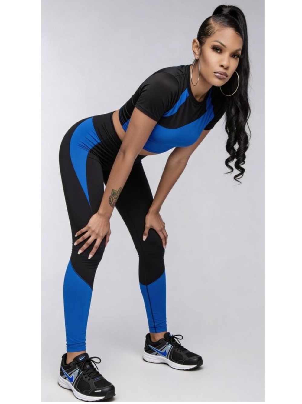 Nike Dual Fusion Running Shoes – Black/Blue